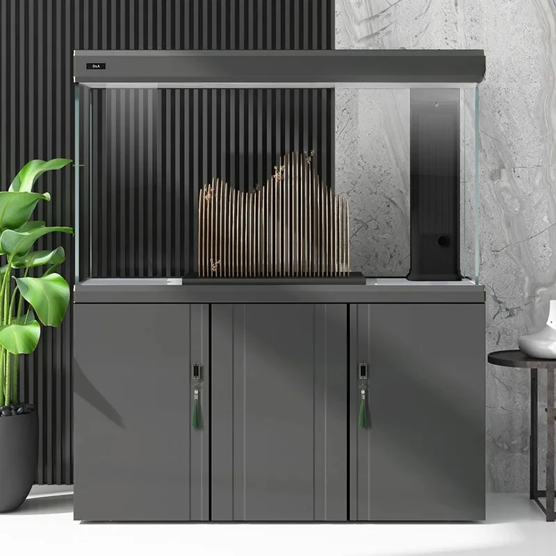 

Chinese ornamental fish tank living room partition screen small light luxury intelligent ecological bottom filter aquarium