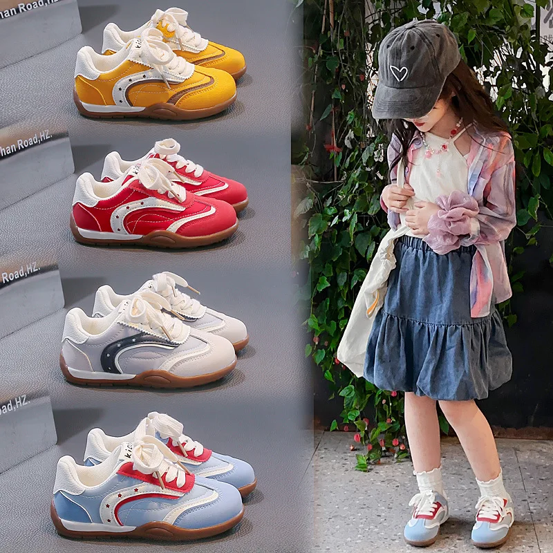 Splicing Child Sneakers Shoes Kids Girl's Boys Hook Loop Casual Shoe 2026 Children's Trainers for 23-36