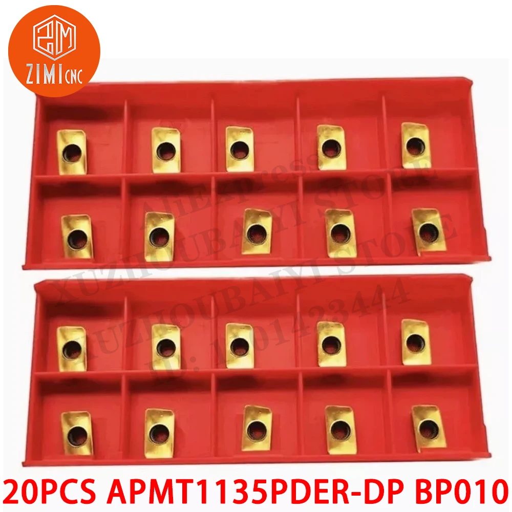 50PC APMT1135PDER-DP BP010 APMT1135 carbide inserts Milling insert Tools CNC Metal lathe Indexable Face mechanical Milling Tools