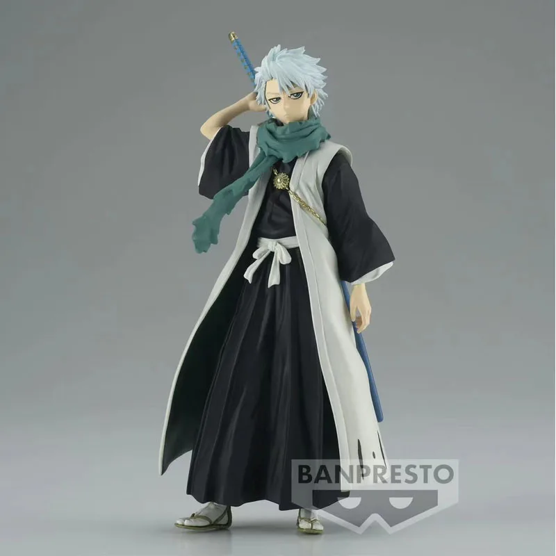 In Stock Bandai Original Banpresto Solid and Souls Anime BLEACH Hitsugaya Toushirou Action Figure Model Children's Gifts