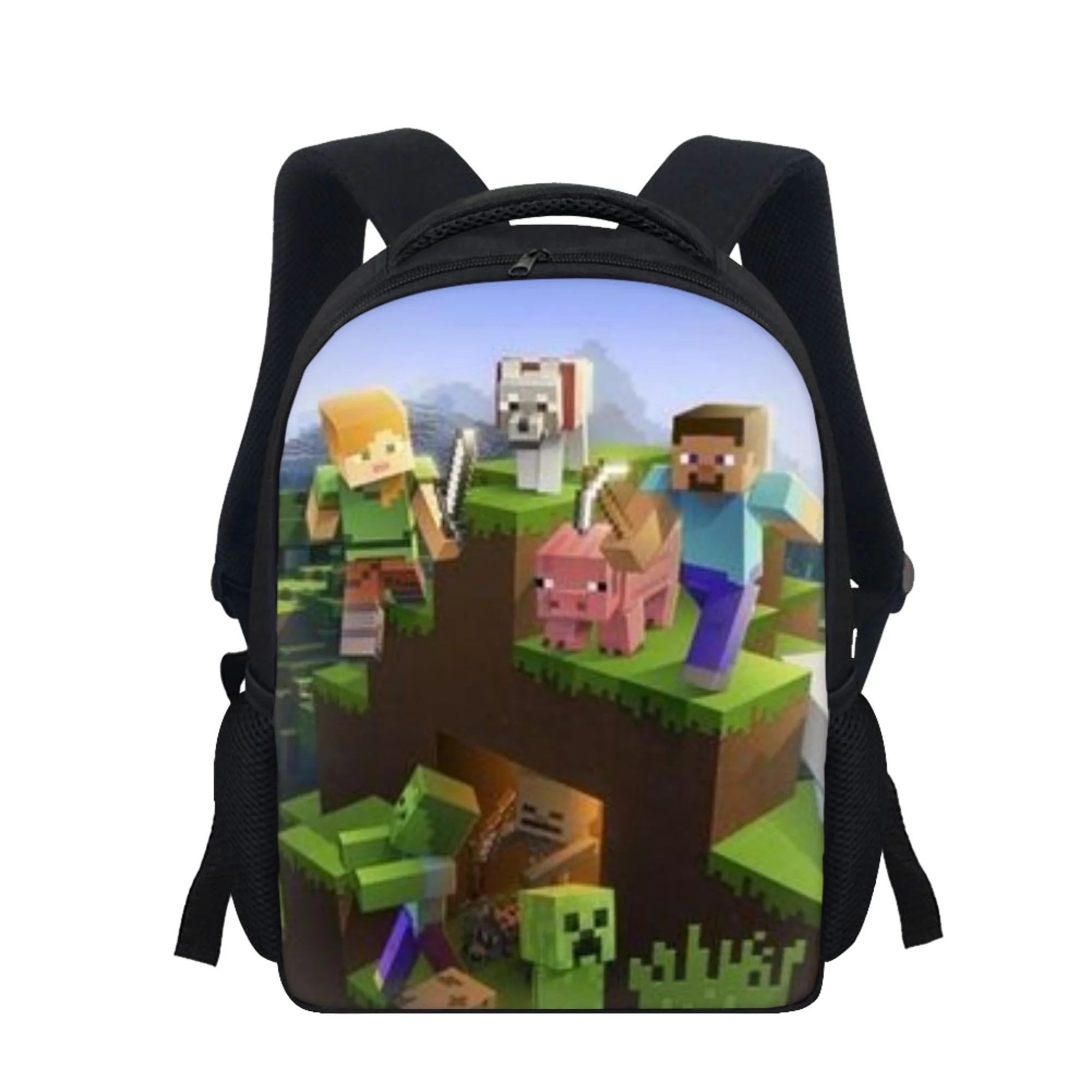 Meninos e meninas personalizado 3d impresso pixel jogo mochila da criança mochila de viagem portátil das crianças alta qualidade