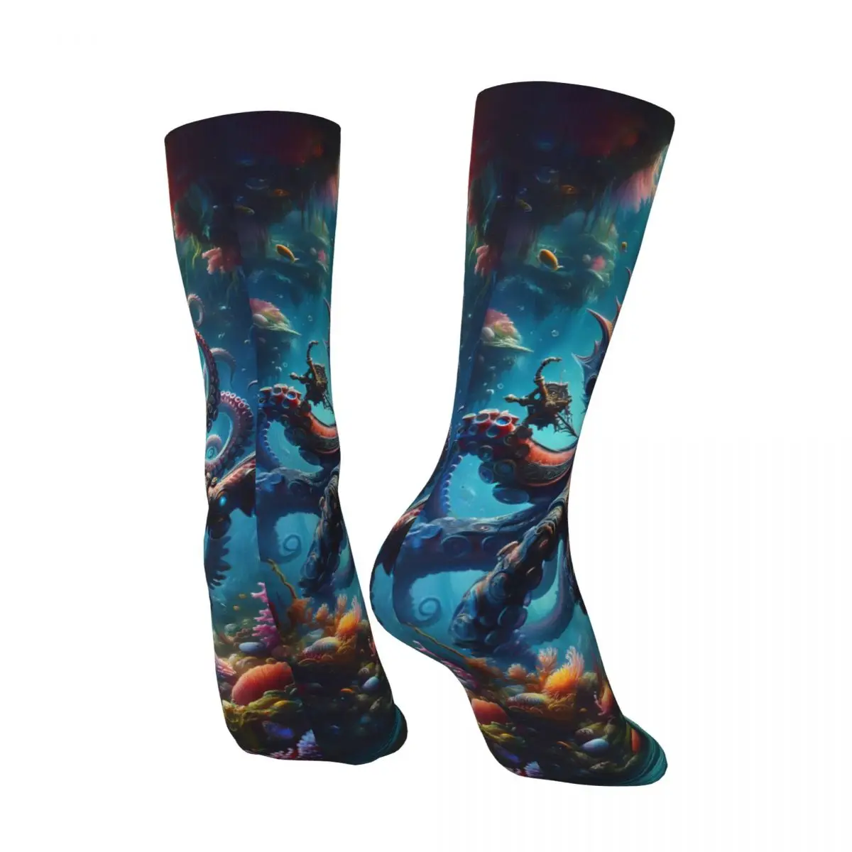 Octopus Socks Printed Men's Stockings Polyester