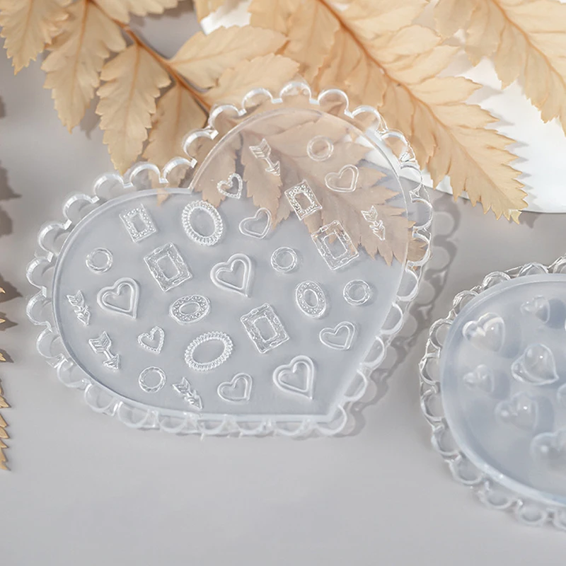 Stampo per intaglio delle unghie in silicone per cartoni animati, fiocco per fiori, decorazioni per unghie, piastra per timbratura stereoscopica, strumenti per manicure di design fai da te