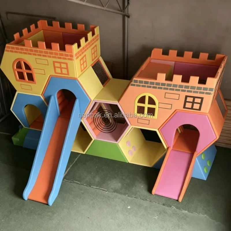 Commercial Safe Bee Hive Soft Play Maze Climber Slide Kids Sensory Training Play Set for Daycare Mall Kindergarten Event Rental