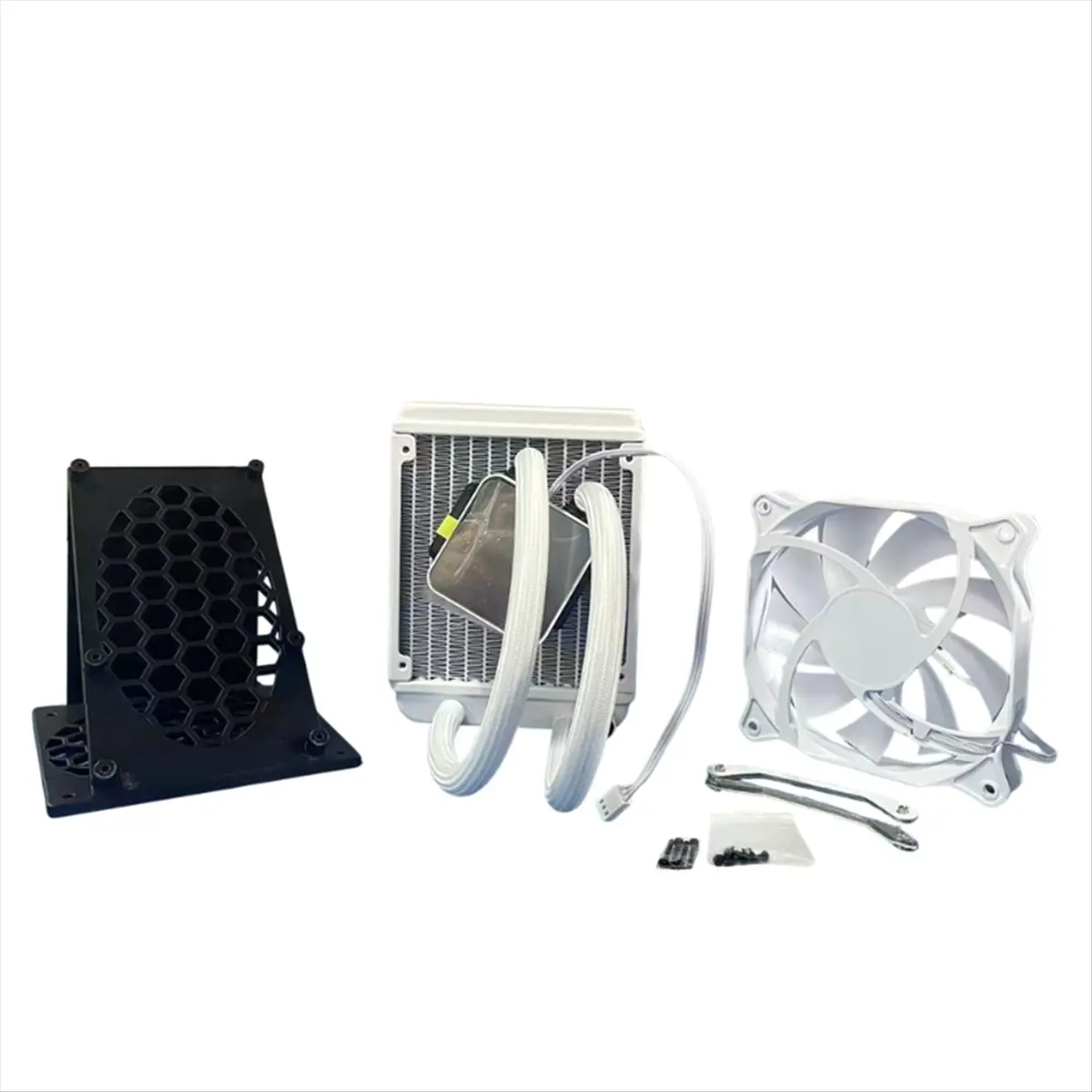 Stable- For NerdQaxe++ Hydro 4.8TH/S BTC Miner Cooling Fan Kit Crypto Machine Miner Liquid Cooling Fan White