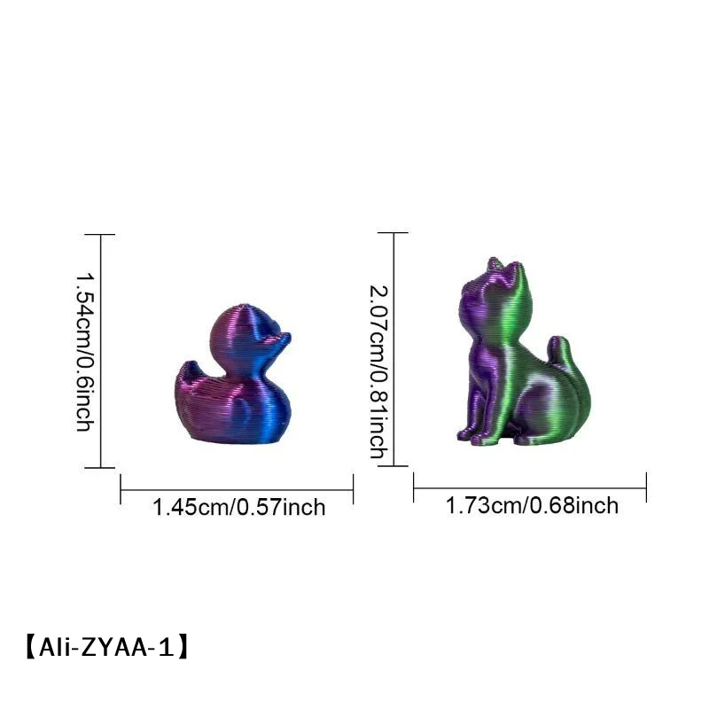 【A】15/30/60Pcs 3D Printed Mini Animal Figurines Mixed Color Assortment-Printed Home Ornaments For Holiday Gifts Teacher Reward