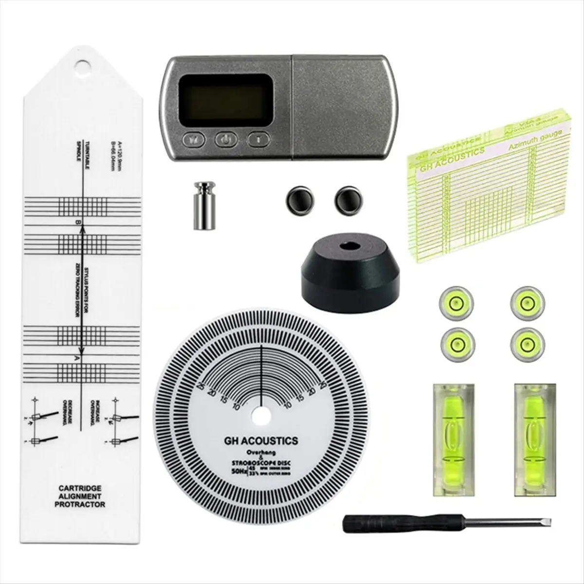 ♬◤Popular Style  ◥Useful Pickup Calibration 45 RPM Adapter LCD Digital Dynamomter Turntable Stylus Vinyl Phono Tuning Kit