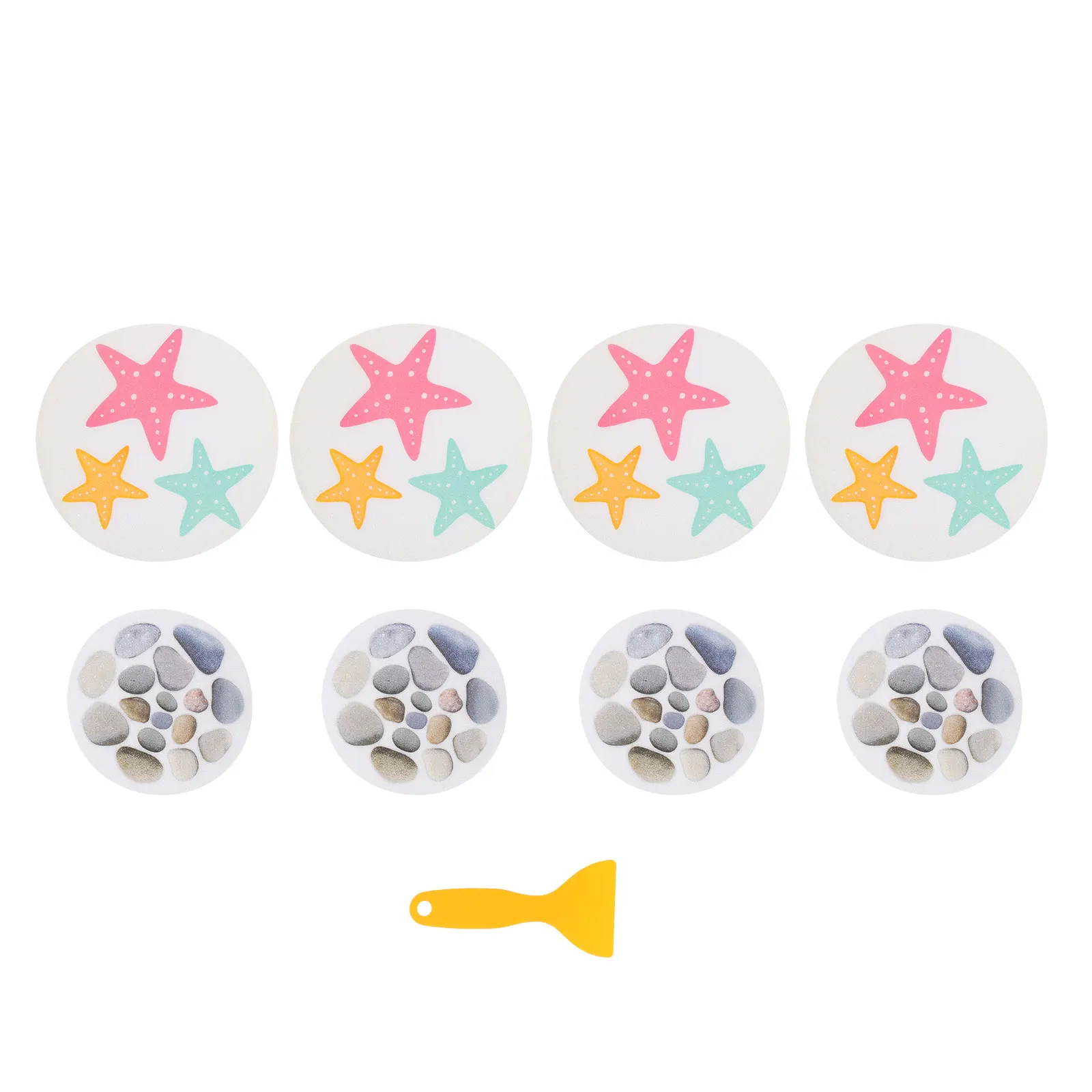 

8 Pcs slip Stickers Bathroom Bathtub Floor Decor Self adhesive Home Hotel Cartoon Decorative Bathtub Stickers Anti skid PEVA