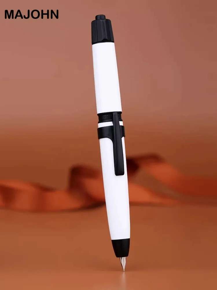 MAJOHN A3 Retractable Rotate Resin Fountain Pen Press EF 0.4mm Nib Ink Writing Pen Stationery Office School Supplies PK JINHAO