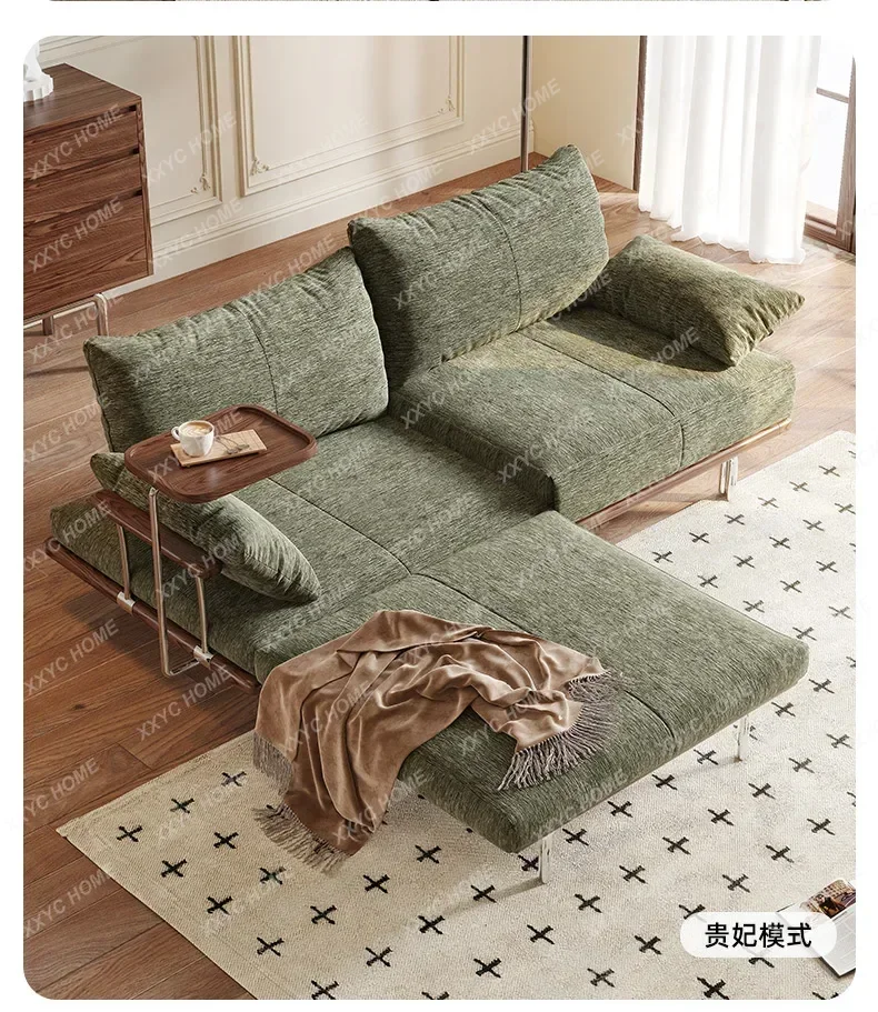 

Furniture Chenier medieval cream wind solid wood sofa bed folding dual-purpose retractable removable and washableH