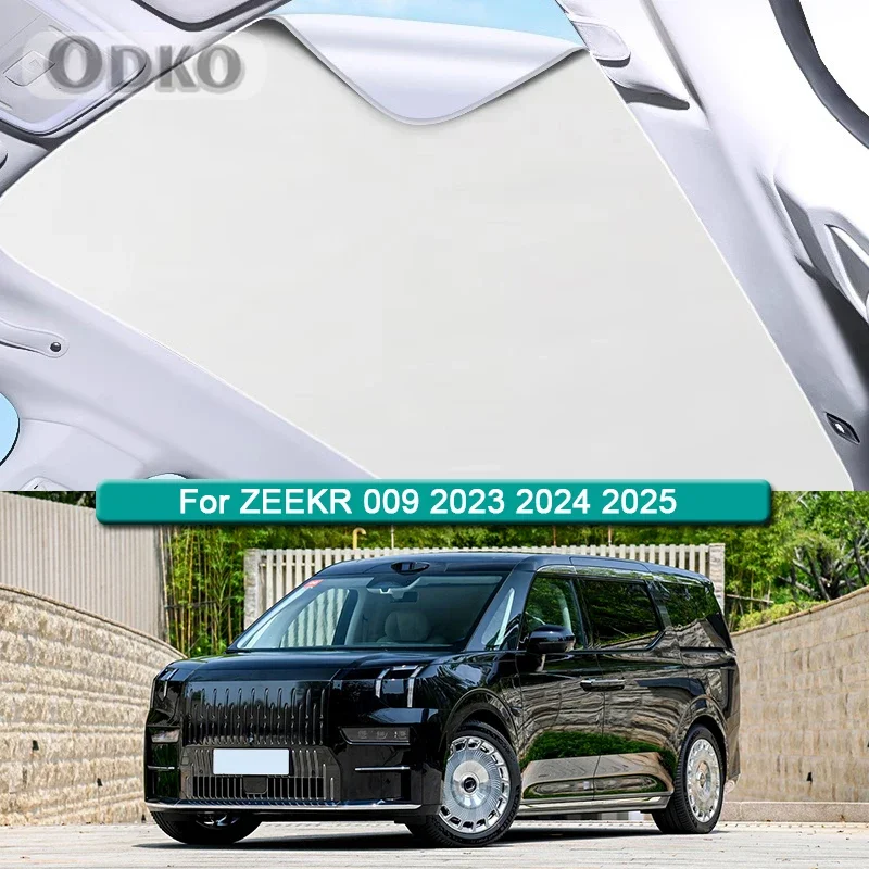 Car Roof Sunshade Fit For ZEEKR 009 2023 2024 2025 2026 Electrostatic Adsorption Sunroof Sunshade Skylight Blind Shading Sticker