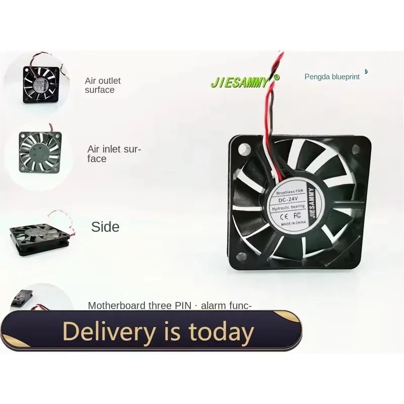 

pa Новый JIESAMMY 5010 функция сигнализации с гидравлическим подшипником 5 см 24 В 0,12 А вентилятор охлаждения с регулируемой частотой 50*50*10 мм