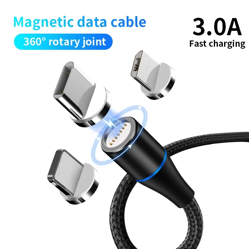 3A Magnetic Cable Quick charge 3.0 Micro USB Charger Type C Fast Charging For Google Pixel Samsung S8 Magnet Phone data Cables