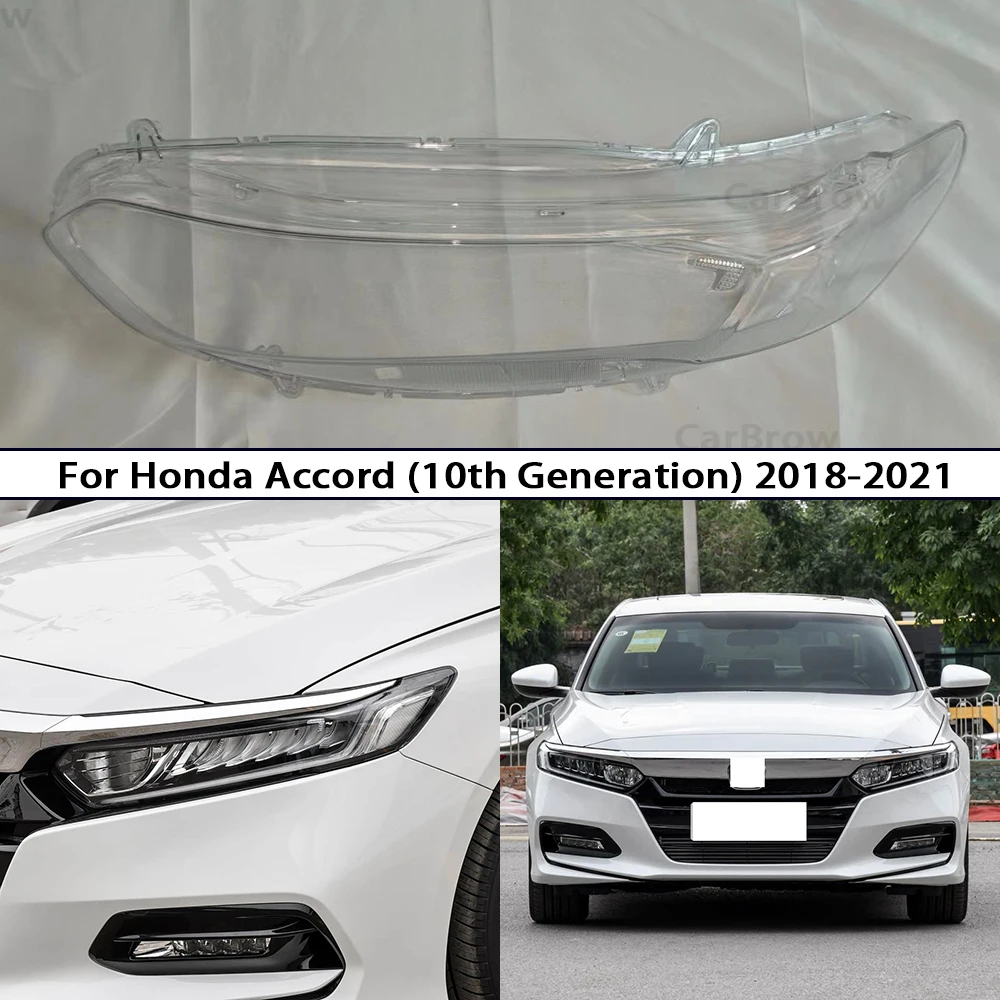 

For Honda Accord (10th Generation) 2018-2021 Headlamps Transparent Lampshade Headlight Shell Lens Plexiglass