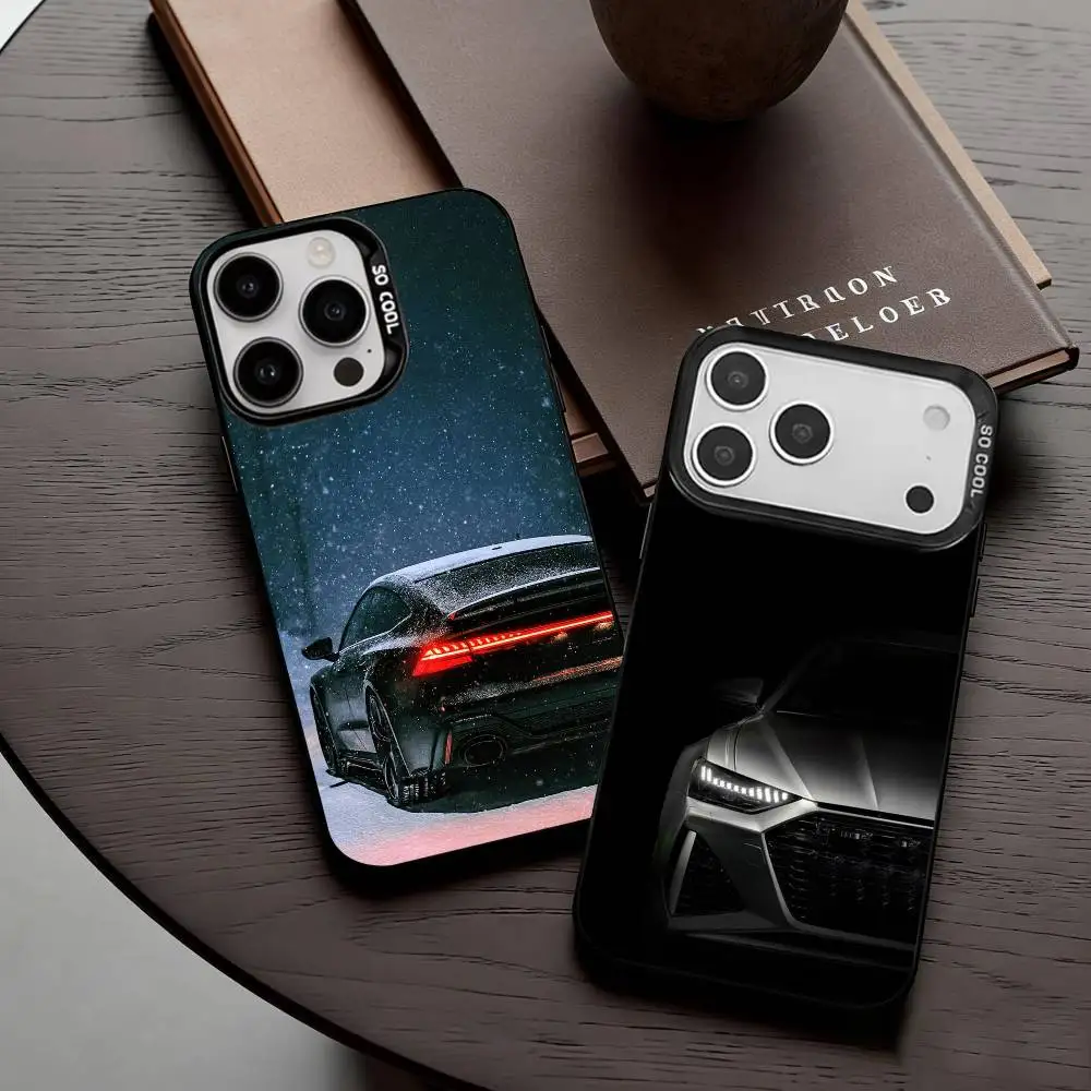 

C-Cool R-RS6 T-Tempest Car Phone Case For iPhone17,16,15,14,13,12,11 Plus,Pro Max Candy Silver Plated Inside Cover