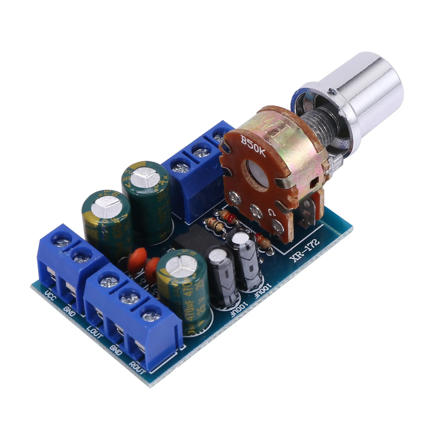 TDA2822 TDA2822M Mini 2.0 Channel 2x1W Stereo Audio Power Amplifier Board DC 5V 12V CAR Volume Control Potentiometer Module