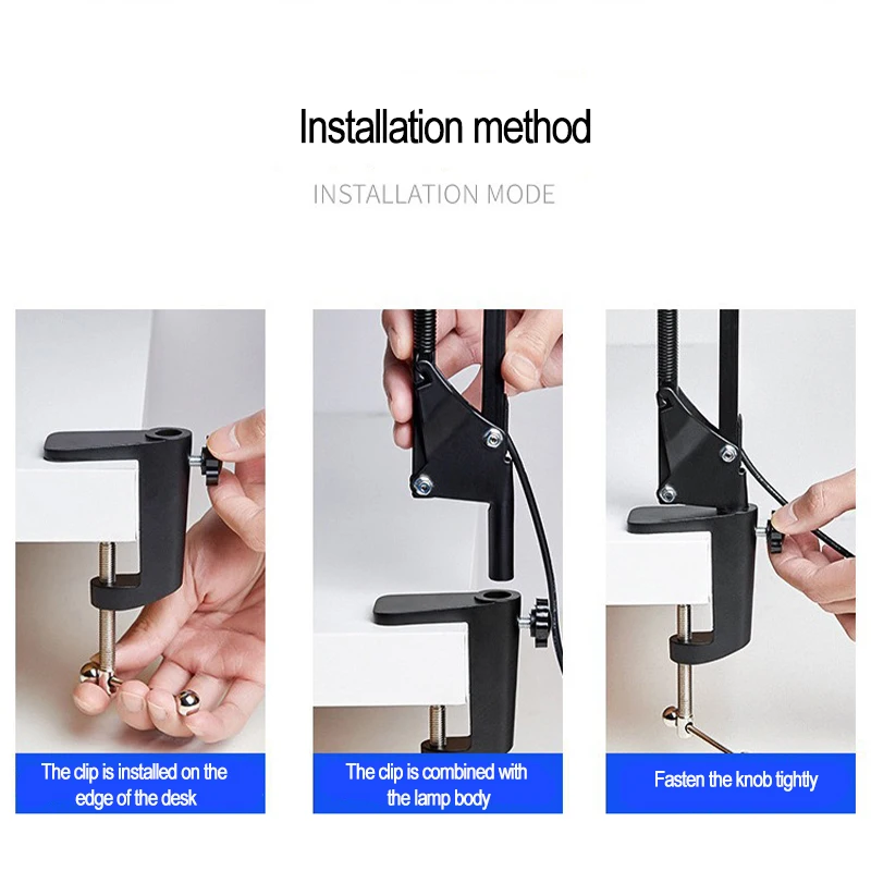 LED Desk Lamp For Home,Reading,Study,Adjustable Eye-Caring Desk Light with Clamp, 3 Color Modes,10 Brightness Table Light Office - view 2