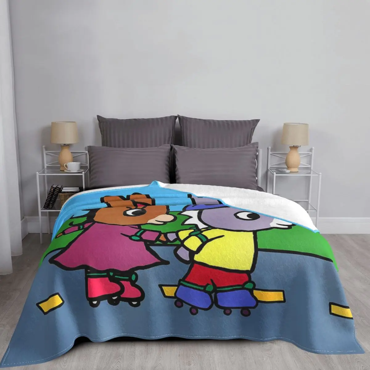 Trotro Anime Blanket Flannel Autumn/Winter Child Gift Multifunction Super Soft Throw Blanket for Bedding Outdoor Quilt