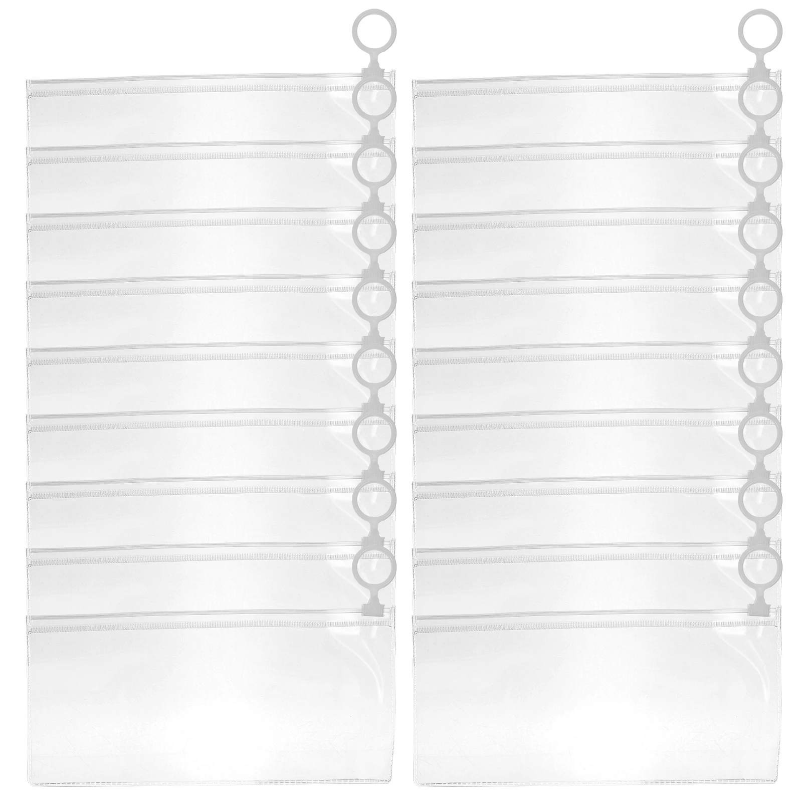 

20pcs Clear PVC Pencil Case Storage Bags Large Capacity Zipper Design Pen Pouches Stationery Bag School Office Supplies