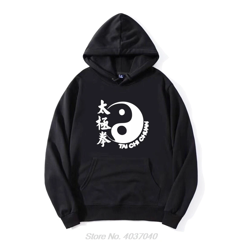 Tai Chi Chuan Hoodie Men's Pure Cotton Hipster Hoody Cotton Jacket Zip Up Hoodie Sweatshirt Funny Print Casual Streetwear