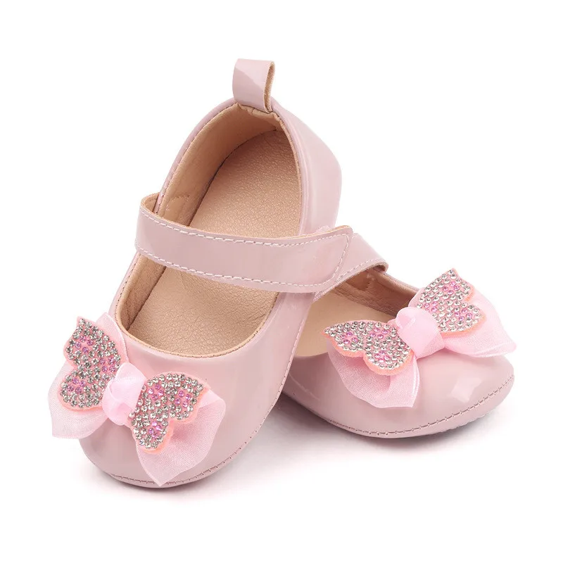 Mode Babys chuhe niedlichen Bowknot Säuglings mädchen Prinzessin Schuhe weiche Gummis ohle Neugeborene Krippe erste Wanderer