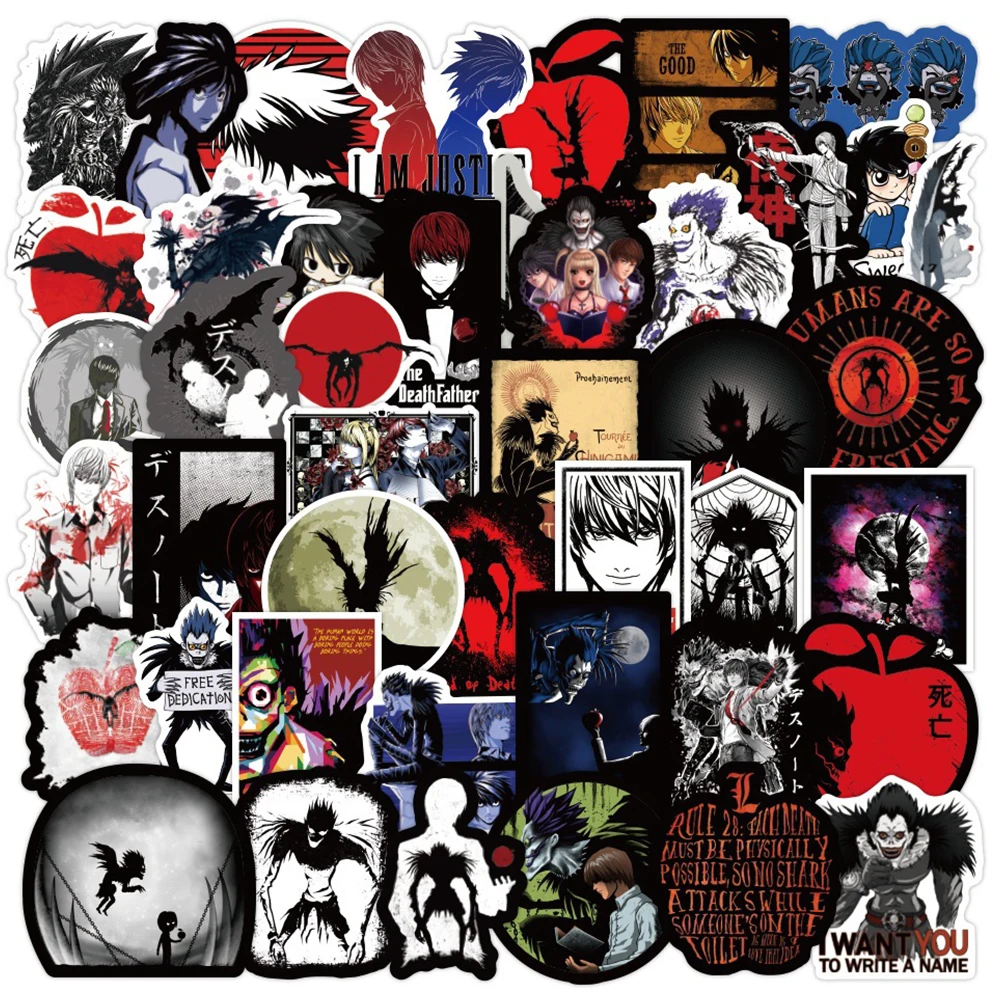 10/30/50pcs Classic Anime Death Note Stickers Yagami Light L Lawlite Cartoon Decals DIY Scrapbook Phone Laptop Cool Sticker Toy