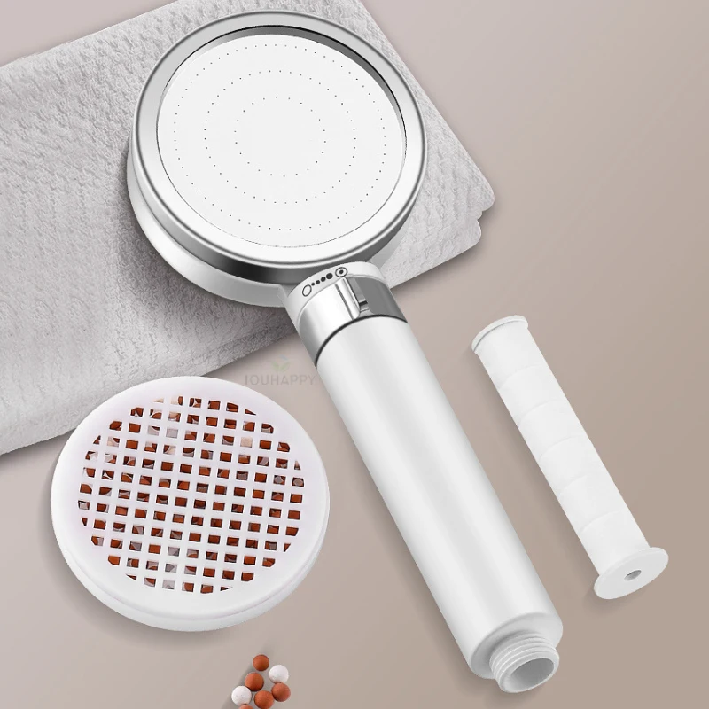 4 Speed Modes Adjustable Shower Head  Handheld High Pressure Shower Head with Filters Rainfall Spray Bathroom Accessories