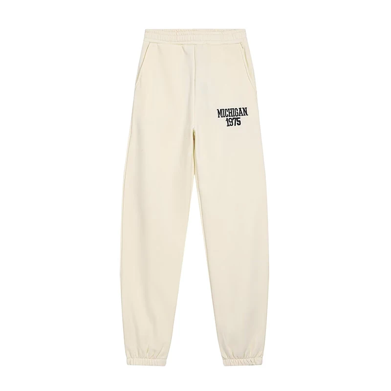 Women Letter Embroidery Jogger Sweatpants Autumn Trousers Elastic High Waist  Loose Casual Track Pants