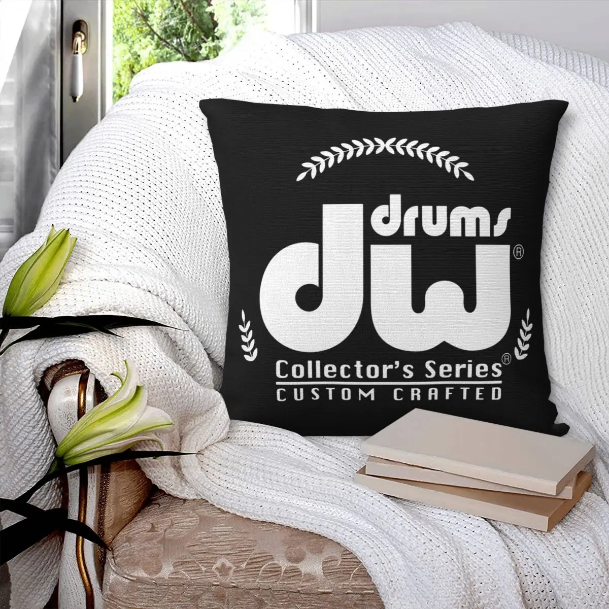 DW Drum Music 3 (1) Pillowcase Cushion Black Living Room Anime Pillow Polyester Cushion Covers Customizable