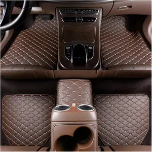 5 pcs Dwaterproof leather rugs universal car water Auto foot cushion cushion cushion interior rug interior accessories 10 Main Sales Waterproof Carpet for Cars - №1