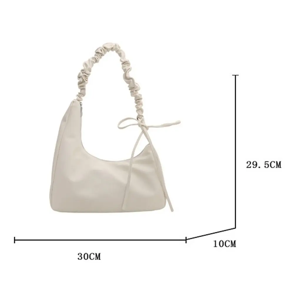 حقيبة كتف مفردة بتصميم مطوي من مادة البوليستر، حقيبة كروس ذات ملمس ناعم، حقيبة إبط ذات سعة كبيرة على الطراز القديم