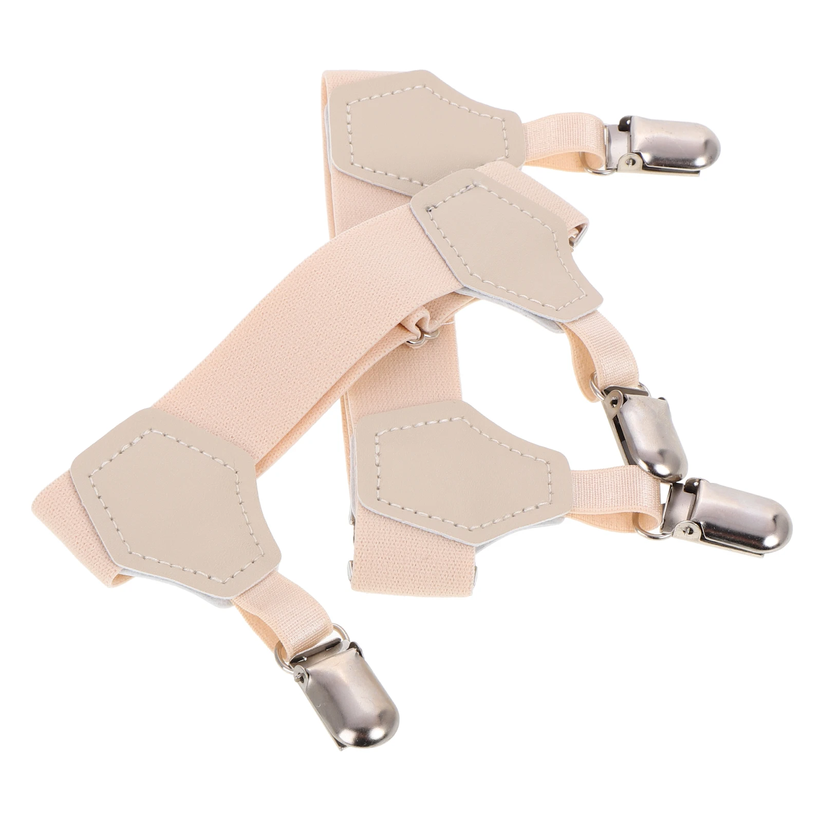 

2 Pcs Anti-slip Garters Belt Hockey Sock Stabilizers Anti-wrinkle Grips Metal Hook for Women Straps Man Easy-install Clips