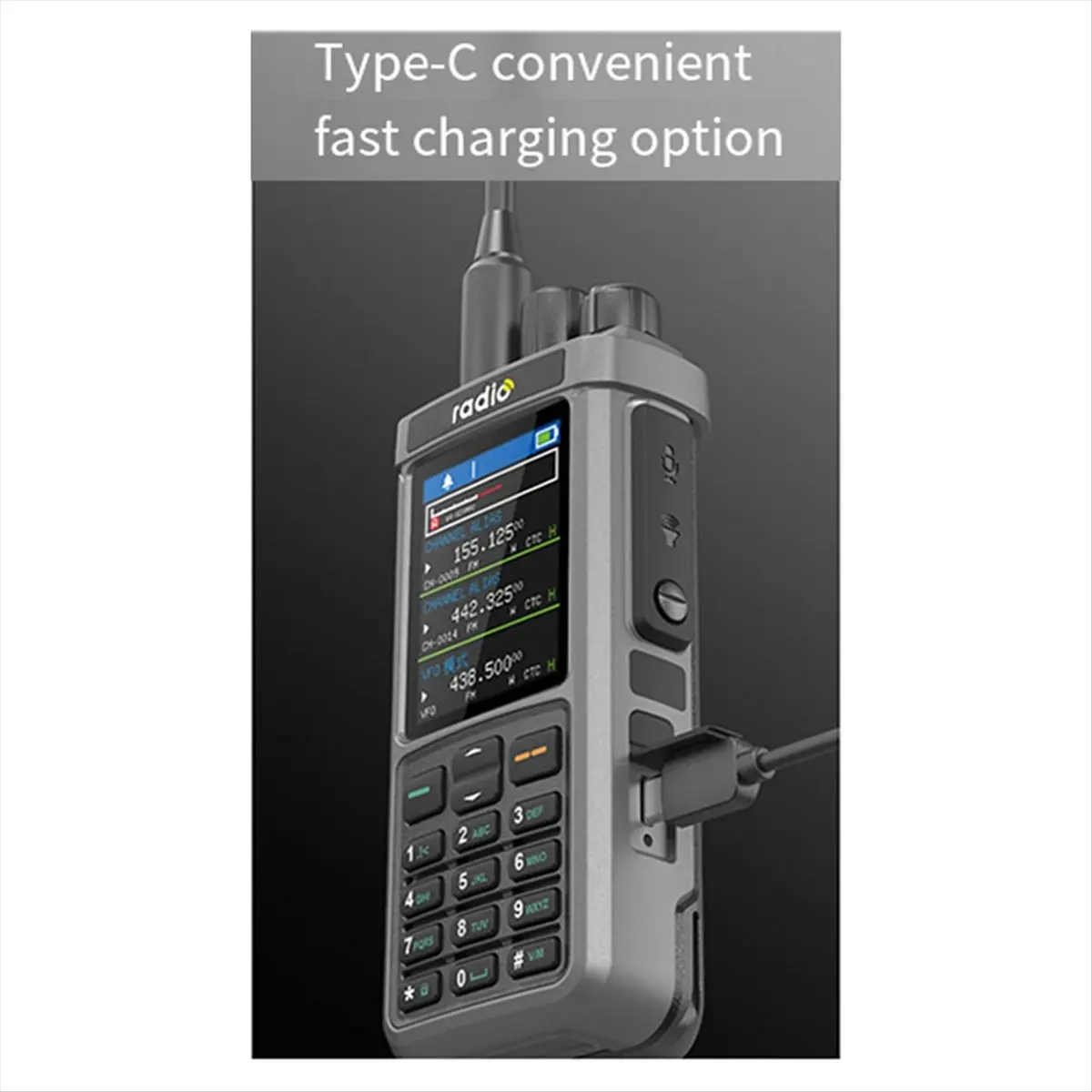 SWXF UV-98 PLUS エアバンドトランシーバー バンドリピーター 2.4インチスクリーン USB LSB CW CB SW MW LW SSB HF マルチバンドハムラジオ（EU）