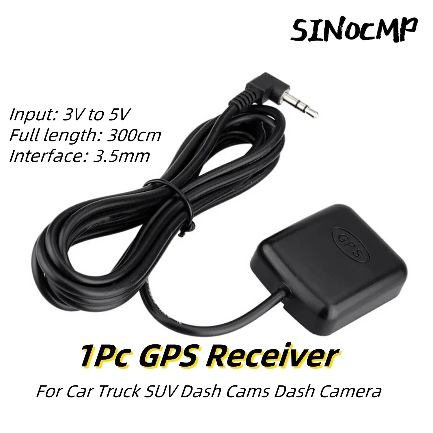 GPS Antenna Elbow External 3.5mm For Car Truck SUV Dash Cams Dash Camera Plastic High Quality Auto  Exterior Parts Aerials 1Pc