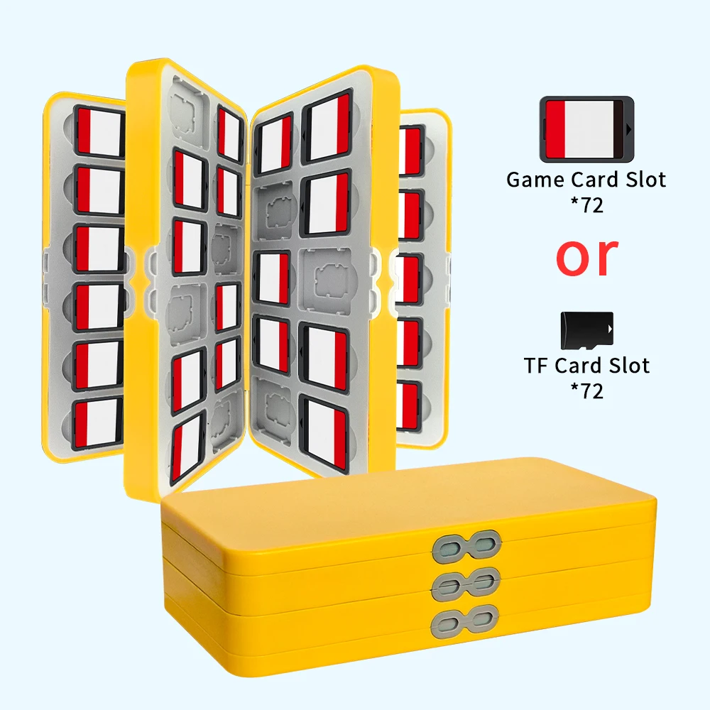 Scatola portaoggetti 72 in 1 adatta per carte da gioco Switch 1/2