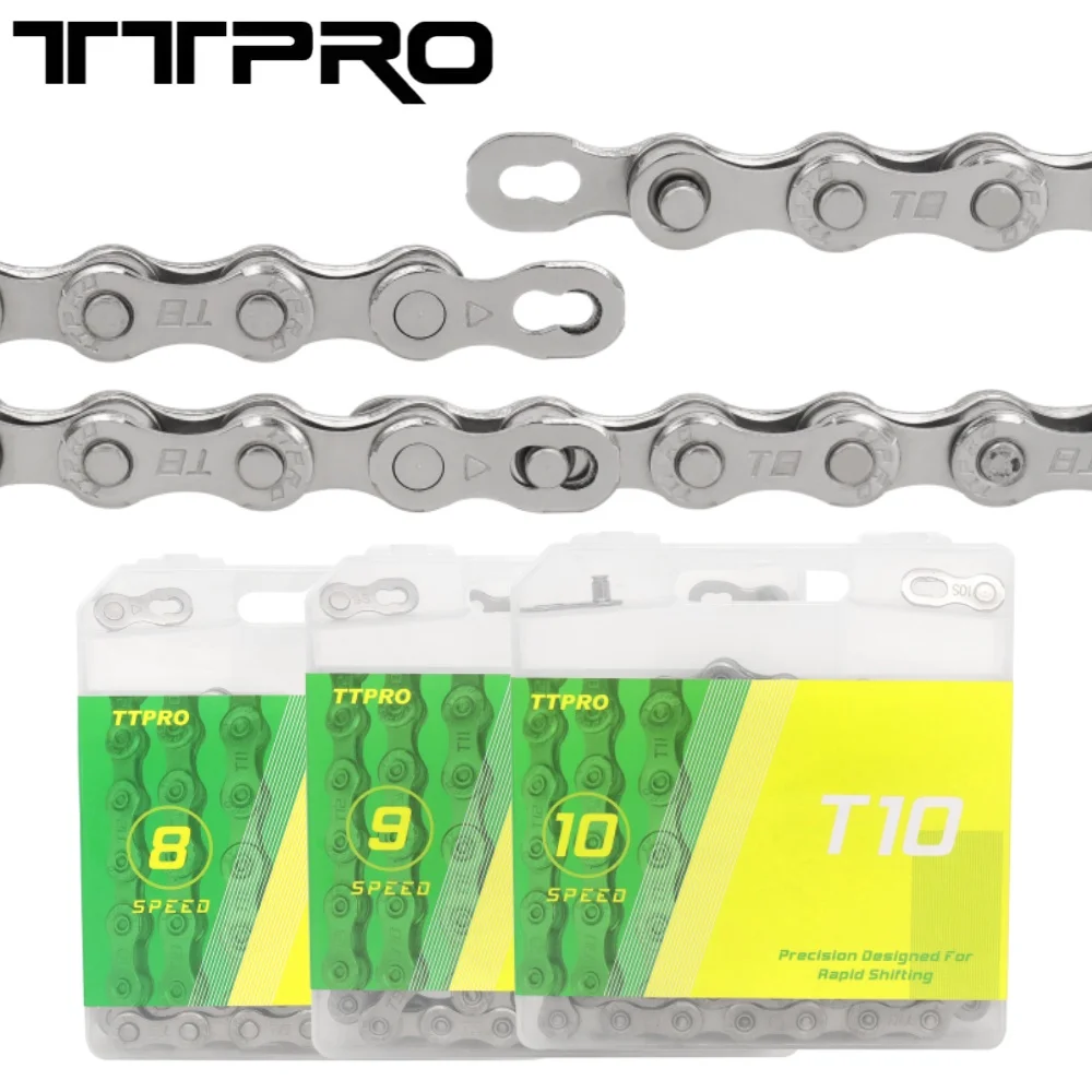 TTPRO 8 9 10 11 12 Speed Bicycle Chain 116 118 126 Links MTB Road Bike Chains 8V 9V 10V 11V 12V Bicycle Chains For SHIMANO SRAM