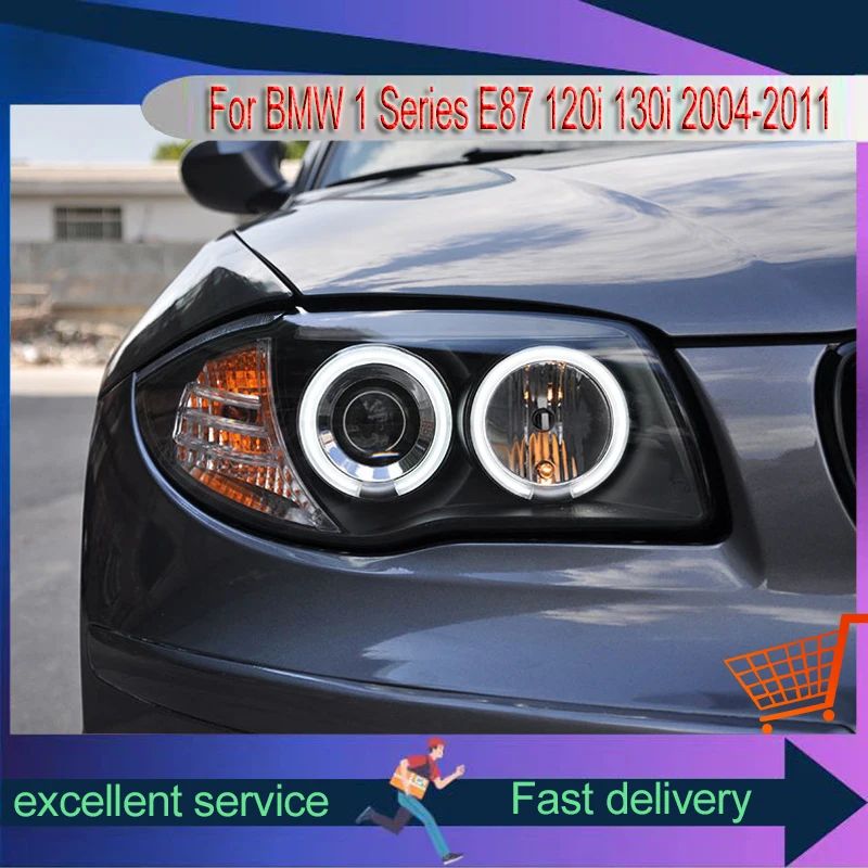 

Фары для BMW 1 серии E87 120i 130i 2004-2011, передняя фонарь DRL, аксессуары для автомобиля, настройка автомобильных аксессуаров