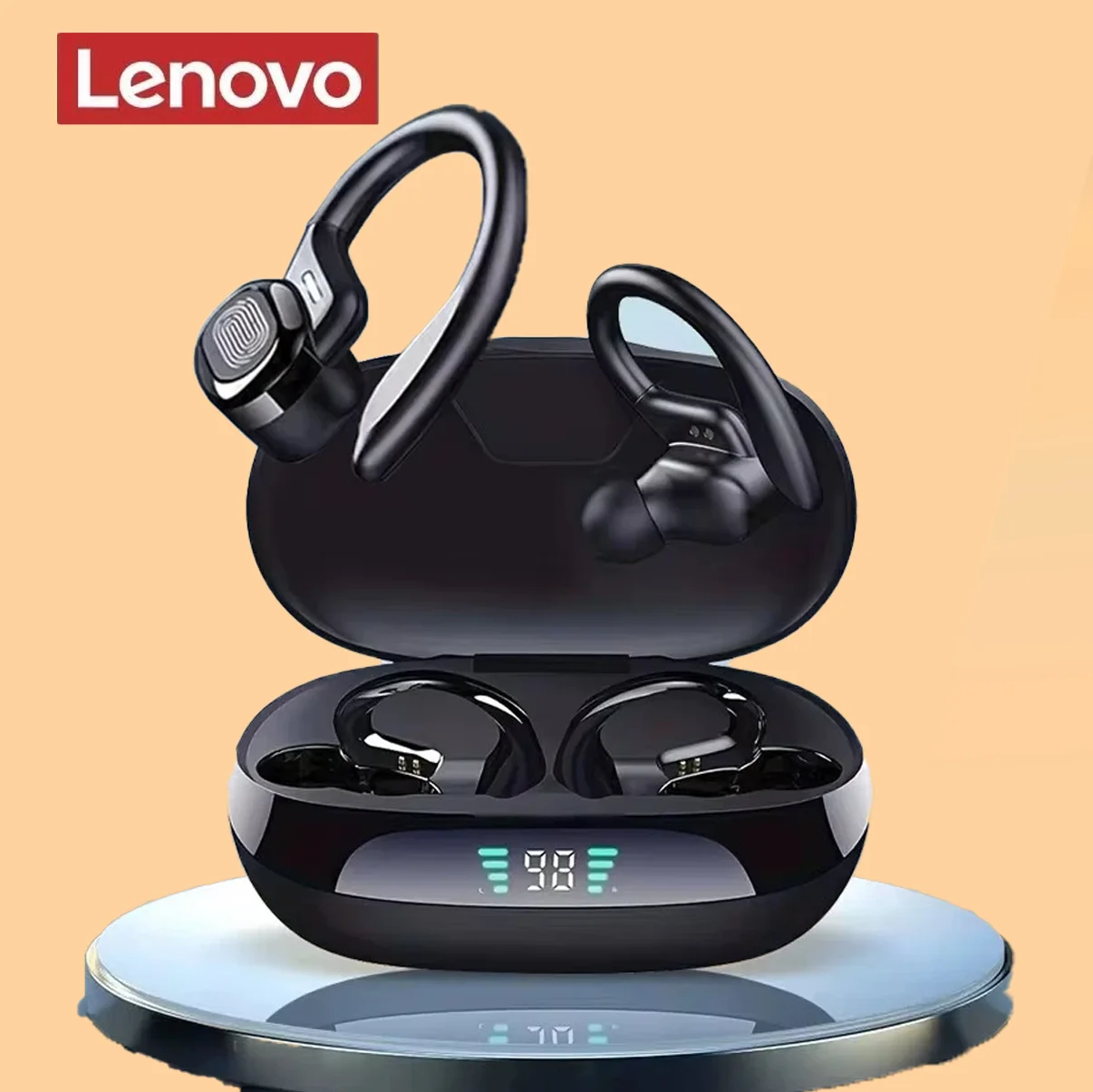 الأصلي لينوفو الأذن هوك الرياضة سماعات لاسلكية بلوتوث 5.3 TWS سماعات Hifi الحد من الضوضاء صوت ستيريو مع ميكروفونات