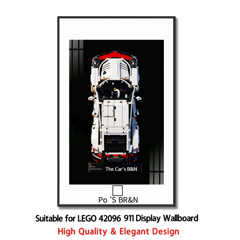 

NEW Display Wallboard with Frame Suitable for LEGO 42096 911 building block car model Wall Mount Display box