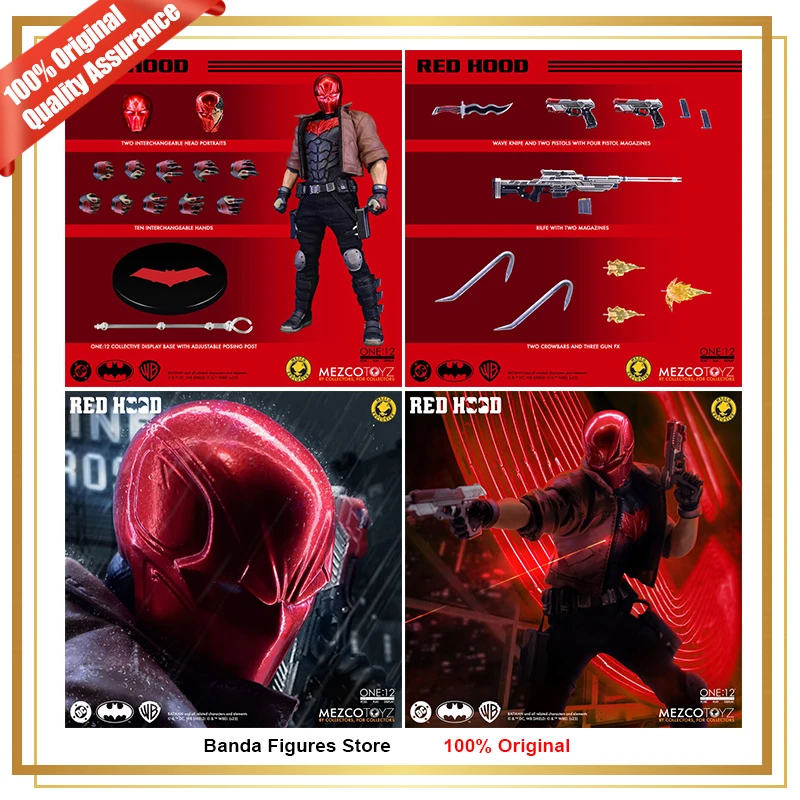 Original Mezco Toyz Red Hood 1:12 edición limitada NYCC 2025 Jason Todd Batman en Stock Anime colección de acción modelo de figuras de juguete