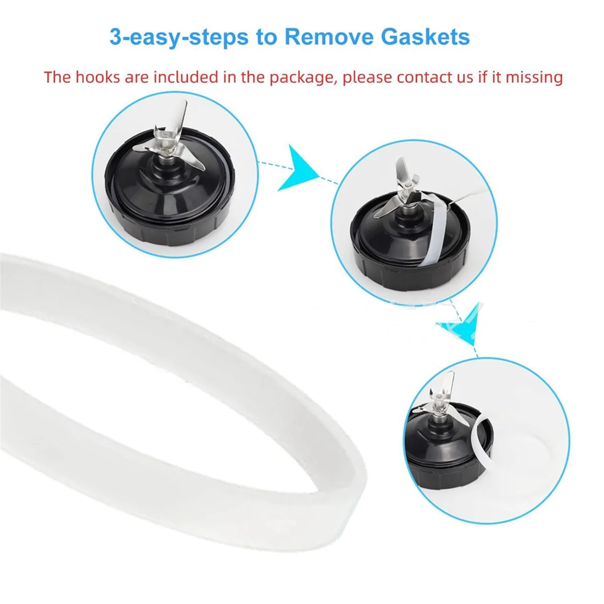 FZFZ 6 szt. Uszczelki Zamiennik Uszczelnienia 3,94 cala O-Ring Blender Zamiennik do Blendera BL480 BL680 BL910 CT680