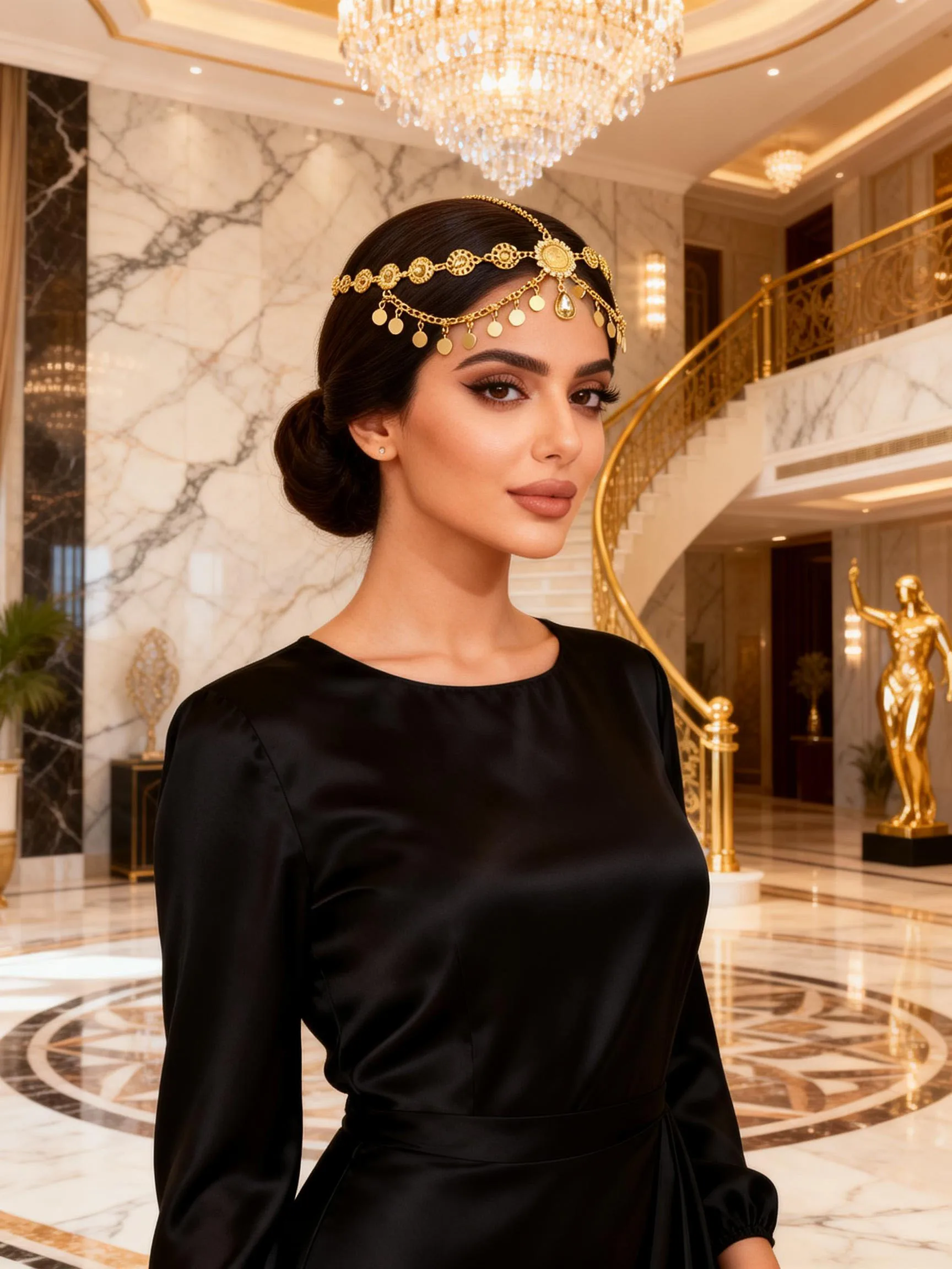 2025 Bohemian Style Women's Headwear Luxury Rhinestone Gemstone Forehead Decor Chain Comfortable Wedding Party Festival