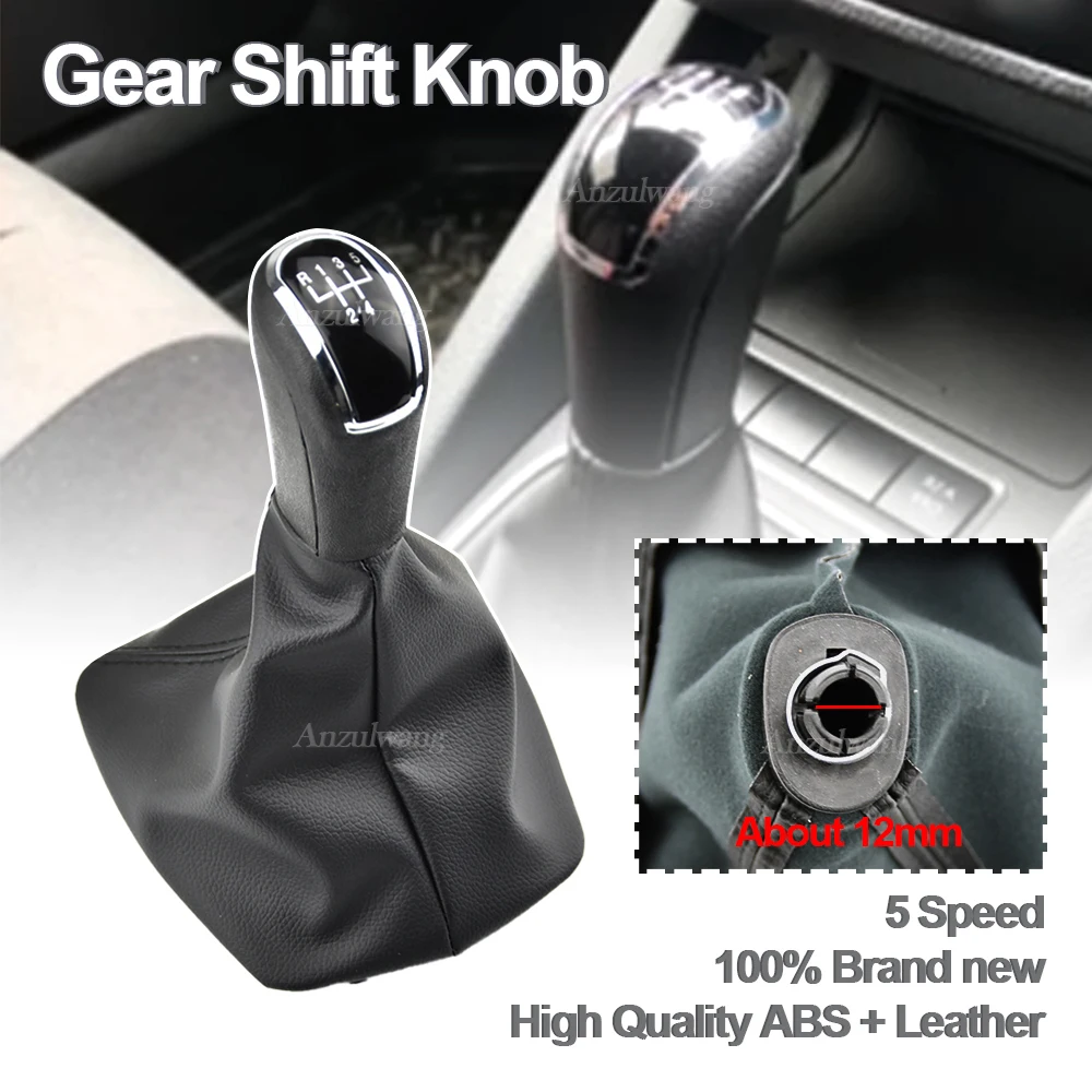 Gear Shift Knob Lever Shifter Dust Jacket For Skoda Fabia 1 MK1 2000 -2008 Manual Gearbox Stick Handle Lever Change Knob Cover