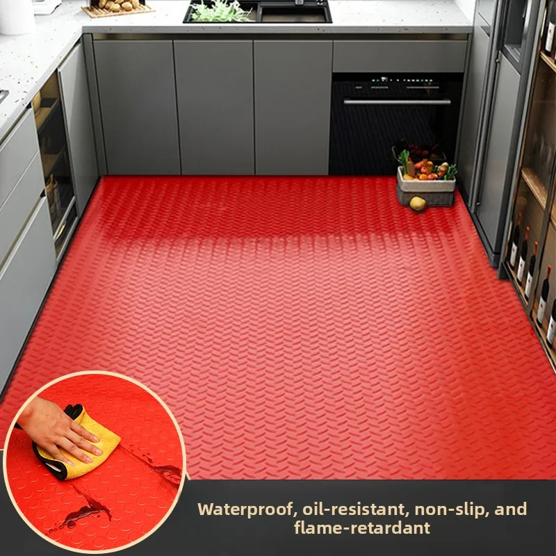 

Кухонный коврик, водонепроницаемый, маслостойкий, нескользящий, легко чистящийся, для ресторана, коммерческого использования, грязеотталкивающий, настраиваемый коврик из ПВХ