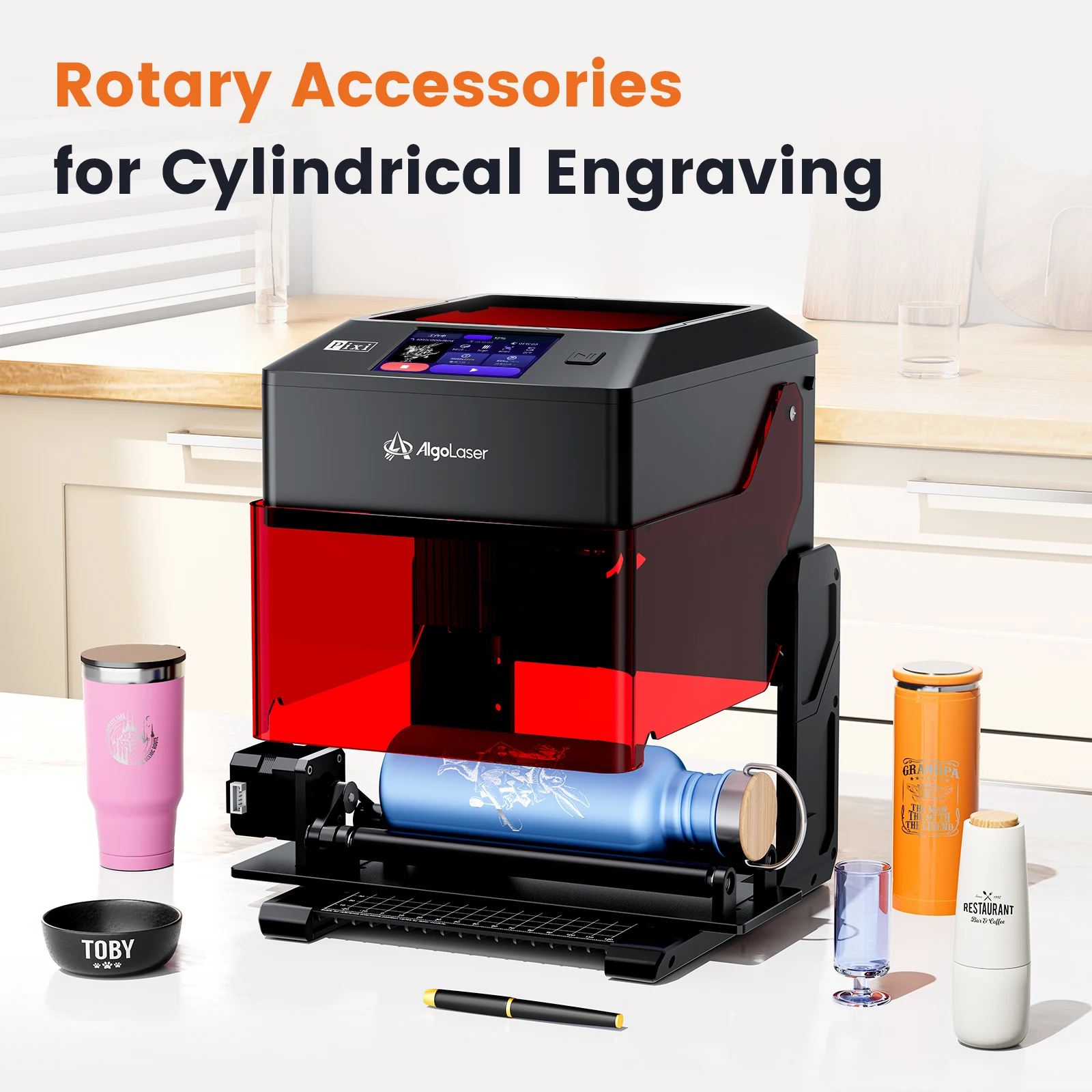 알고레이저 픽시 10W 레이저 조각기 절단기 DIY 선물 명함 프로토타입에 이상적 사용자 친화적인 레이저 에칭 도구