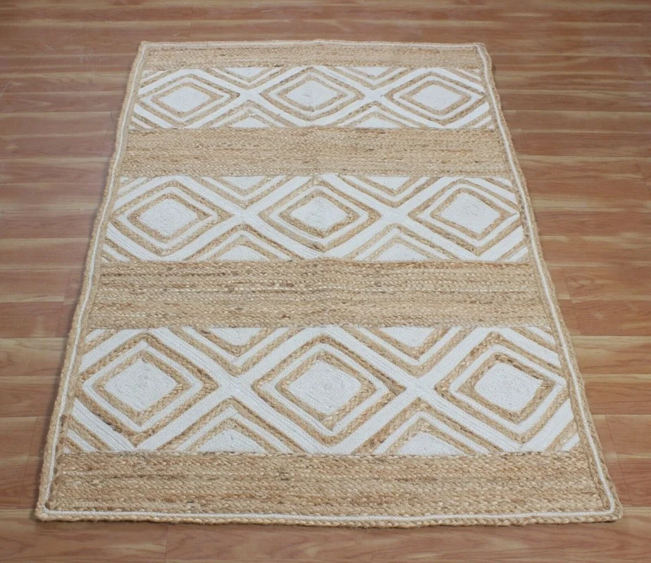 

Rugs and Carpet Decoration Floor Mat Indian Natural Rug Jute Outdoor Area Rug Hand Braided Style 5x8 Ft Living Room Rug