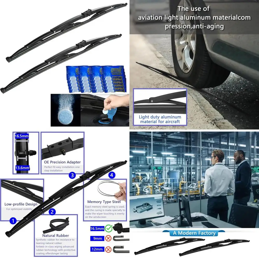 2 قطعة 26 "الشديدة التحمل الزجاج الأمامي السرج جبل ممسحة شفرة استبدال للمنزل الترفيهي مركبة RV والحافلة مع 1 قطعة سيارة #1