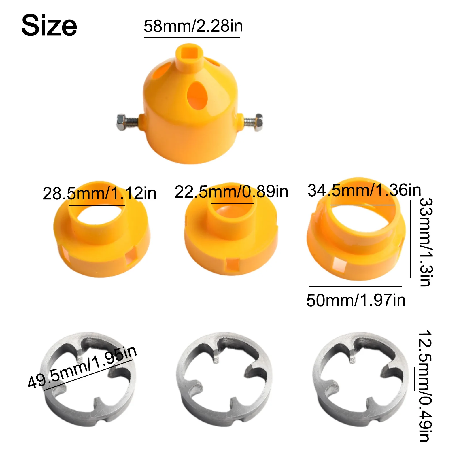 9pcs/Set PVC Pipe Threader Kit Pipe Threader Pipe Round Die 4/6 Points PPR WaterPipe-=Internal-= Thread =Opener