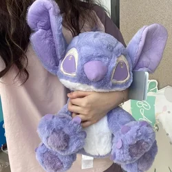 30cm/45cm Stitch Plush Anime Cartoon Kawaii Purple Stuffed Toy Doll Birthday Gift for Kids Girlfriends Sleeping Soft Toy