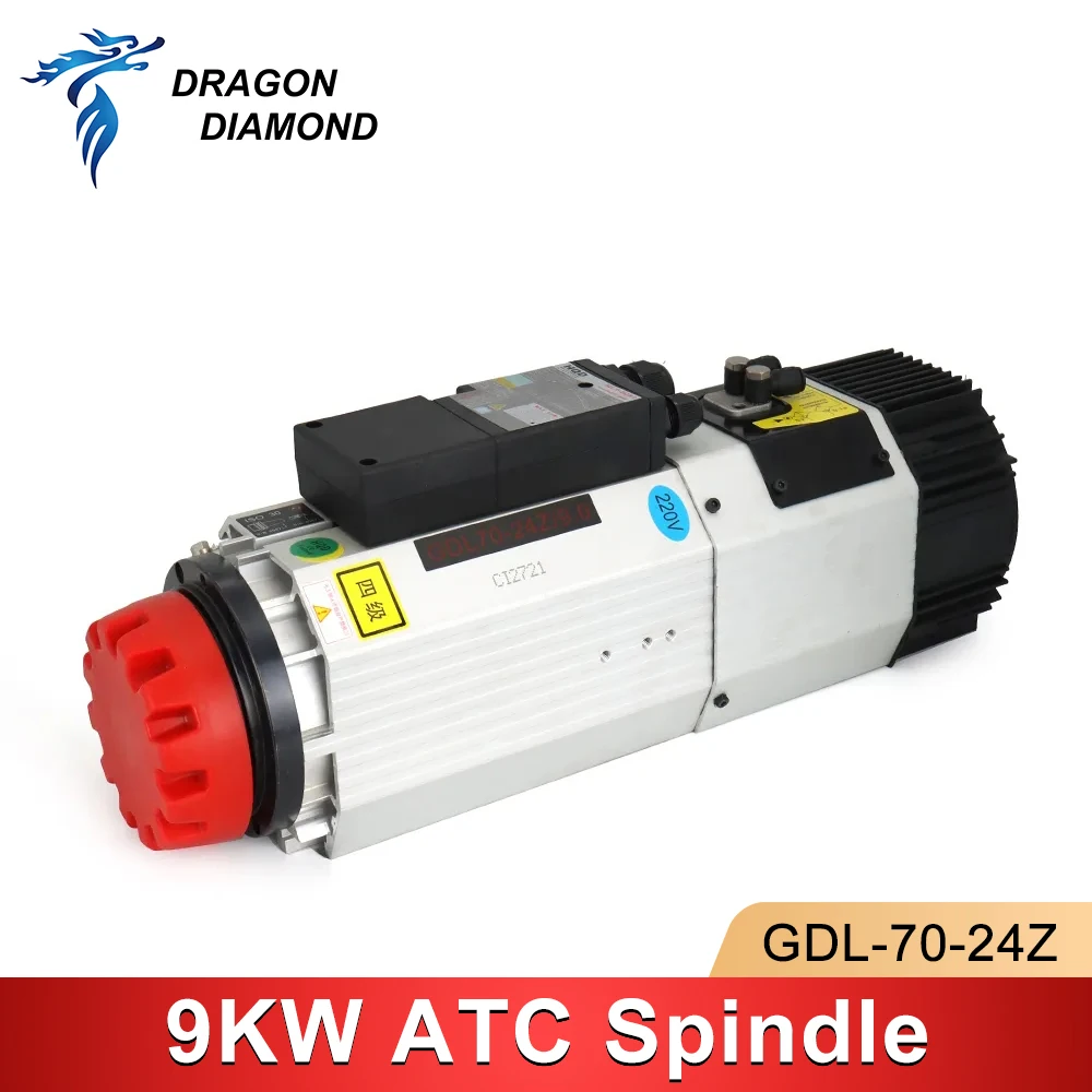 HQD 9kw Automatic Tool Change Spindle ISO30 Air Cooled ATC Spindle Motor 220v 380v 24000rpm for Wood Working CNC Router